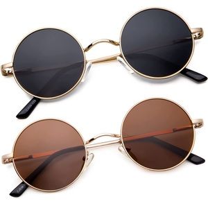 Round sunglasses John Lennon black and brown